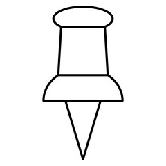 pushpin outline icon illustration 