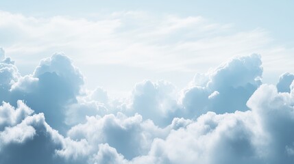  A serene background featuring a cloudy sky with soft white clouds and blue hues. Ideal for peaceful and uplifting advertisements.