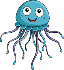 Graceful Jellyfish Monster Gliding in the Air