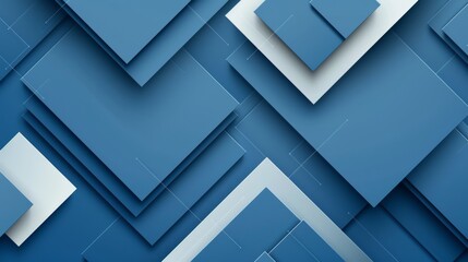 Abstract Blue and White Geometric Pattern