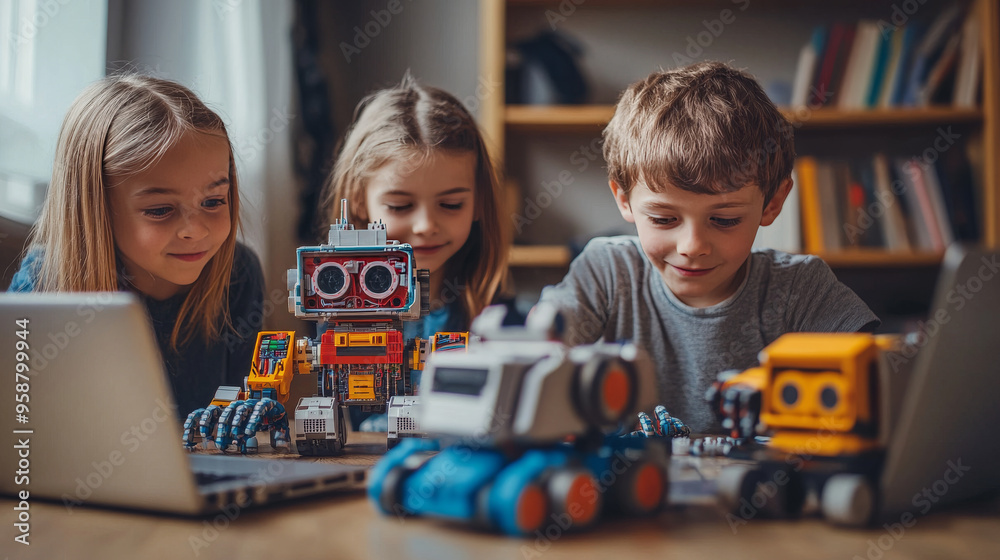 Poster learn robotics, coding, and ai online! this it school offers fun engineering courses for kids, teach