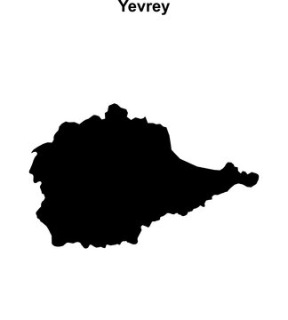 Yevrey blank outline map