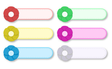 Obraz premium Name Tag Set With Flower Ornament