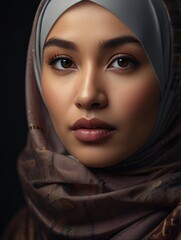 Beautiful Fashionable Asian Muslim woman wearing a hijab