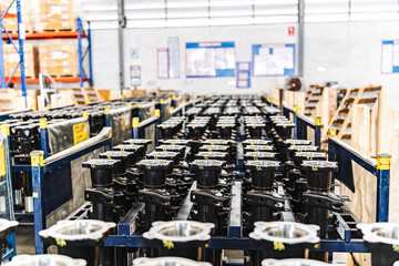 Factory Workshop, Tools Equipment for Industry Engineering and Metal Manufacturing, Featuring Steel Machines, Spare Parts, and Repair Services, Integral to Production Process and Technological Work