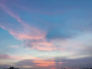 sunset over the river