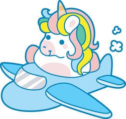 Illustration of cute unicorn activities icon.
Funny rainbow unicorn daily routine stickers.