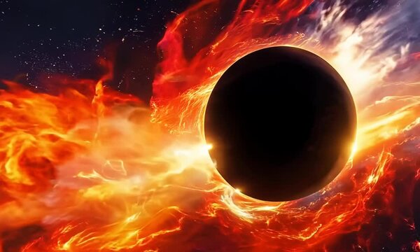 Black hole with event horizon, Video