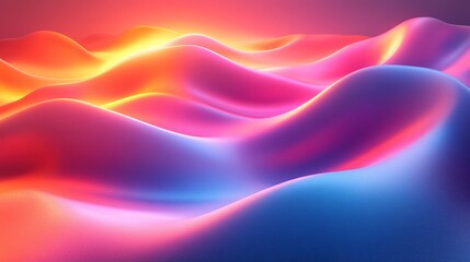 Obraz premium abstract backgroun colorful folde ribbon luminescent neon lines minimal retro wallpaper