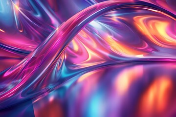 A vibrant abstract texture with rippling, glossy surfaces reflecting hues of pink, blue, and orange. This dynamic design is perfect for backgrounds, creative projects, and modern art.