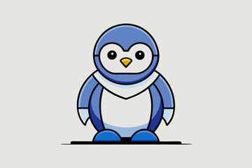 Creative Penguin Vector Art Illustration – SVG Design.