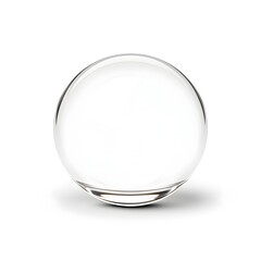 Macro Shot of Flawless Circle Sticker Mockup on White Background