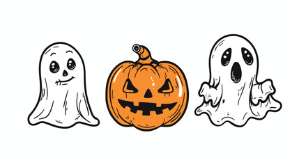 Halloween Clipart Halloween Pumpkin Ghost Clipart
