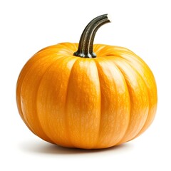 Obraz premium Perfect Macro Shot of Vibrant Orange Pumpkin Isolated on White Background
