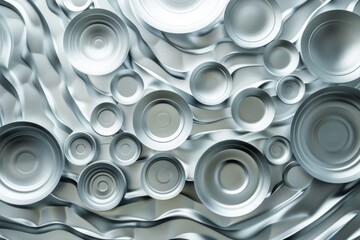 Abstract Metallic Background with Circular Shapes