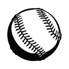 Baseball silhouette vector
