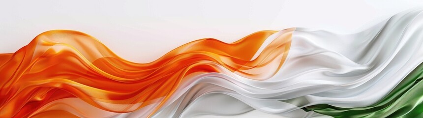 Indian Republic Day with flag of India, white background