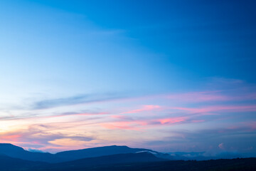 Beautiful sunset sky, Cloud in twilight