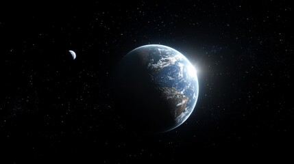 Earth and Moon from Space