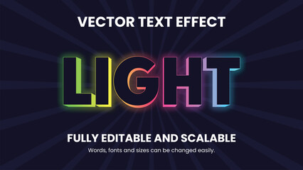 Vector 3D Text Effect Design