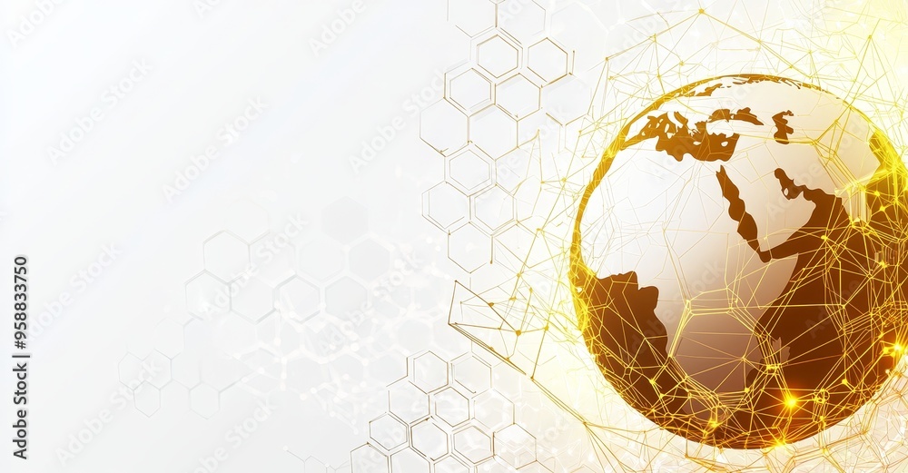 Leinwandbilder a modern abstract technology or science background using hexagonal shapes. modern format.