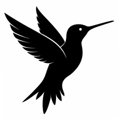Hummingbird Black silhouette