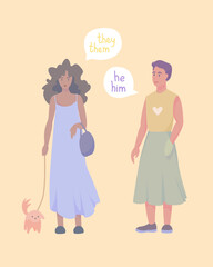 Communication of non-binary people, addresses, pronouns