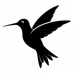 Hummingbird Black silhouette