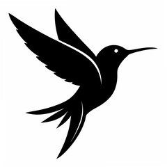 Hummingbird Black silhouette