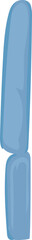 Cartoon knife illustration on transparent background.
