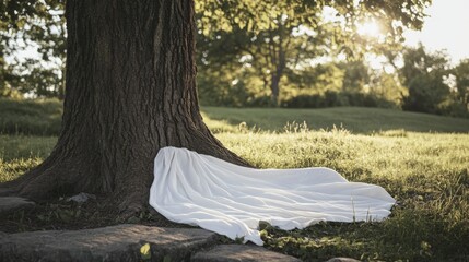 Peaceful Morning Scene Under a Tree