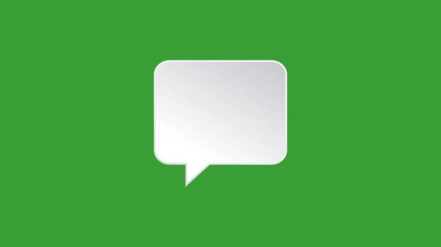 Animation collection set of thought speech bubble text. Transparent background or green background. 4K