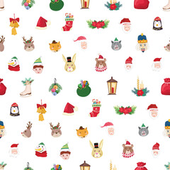 Christmas seamless pattern background.
