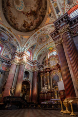 Interior of the baroque parish church, old town, Poznań