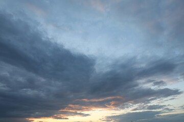 Picturesque view of beautiful clouds in sky
