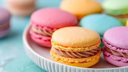 Fototapeta premium Delicate French Macarons