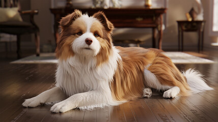 chihuahua dog sitting on the floor