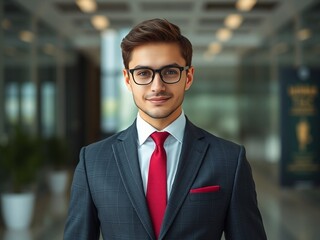 Fototapeta premium Amazing high-resolution photos of an elegant young businessman with pride, confidence and ambition.Business