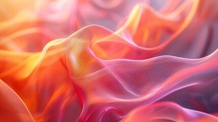 Obraz premium Abstract Pink and Orange Swirling Fabric