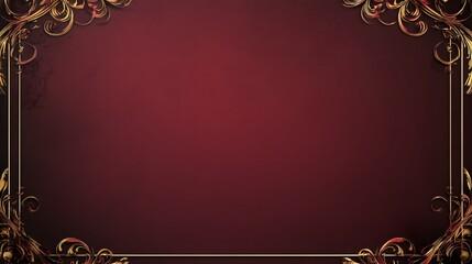 A rich maroon background with elegant gold accents and a sophisticated border design for a certificate