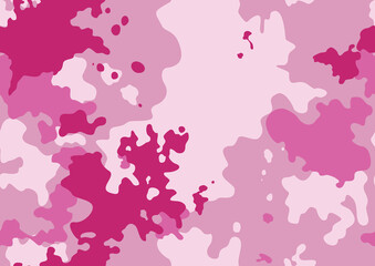 pink vector camouflage pattern, repeat texture, fashionable print for girls