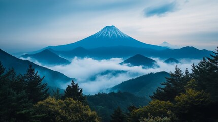 Fototapeta premium Mount Fuji at sunrise