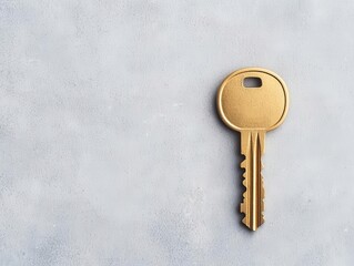 Golden key unlocking a business plan folder, symbolizing access to strategic tools