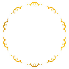 Aesthetic gold round edge border