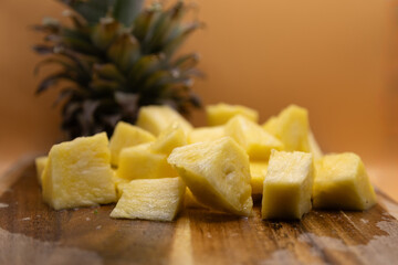pineapple cut in pieces 