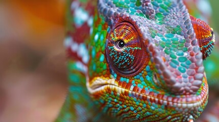 Close-up of a Chameleon's Eye