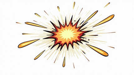 Obraz premium Dynamic comic style explosion with abstract speed lines and vibrant bursts