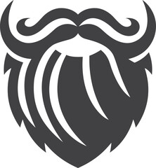 a beard with a mustache and mustache icon