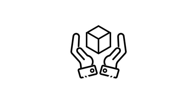 Animation Logistics, delivery, transportation icon set ,business of delivery