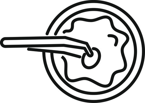 recommend clip art: This icon represents the process of artificial insemination, where sperm is injected into an egg cell